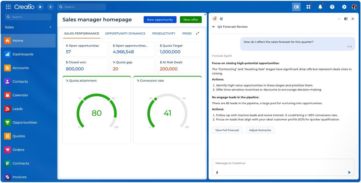 Sales Agentic-CRM-Workflow-Platform-with-No-Code-and-AI-at-Its-Core-Creatio